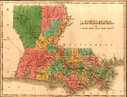 1824 Louisiana map